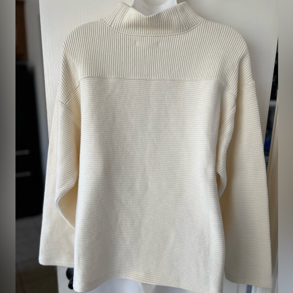 Madewell Cream Ribbed Knit Blouse - Picture 6 of 11